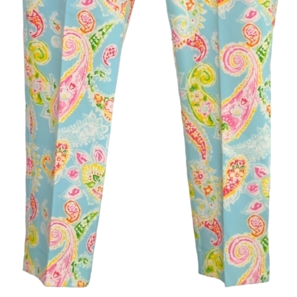 Ikbul UPF 50+ Sharon Seafoam Paisley Floral Golf Outdoors Ankle Pants NWT 4 - Picture 4 of 16